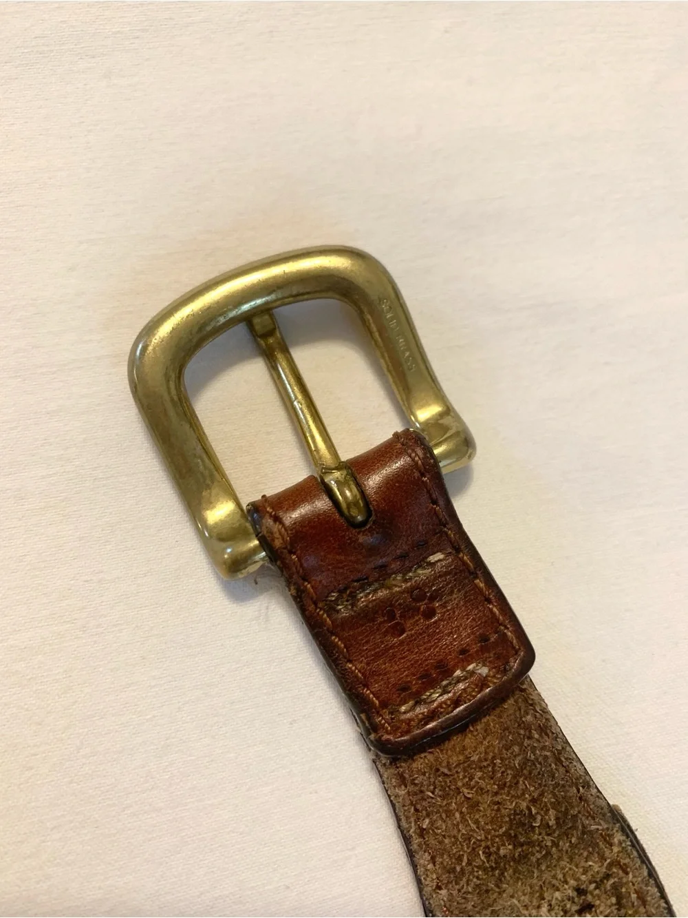 Women’s Brown Braided Leather Belt. 38